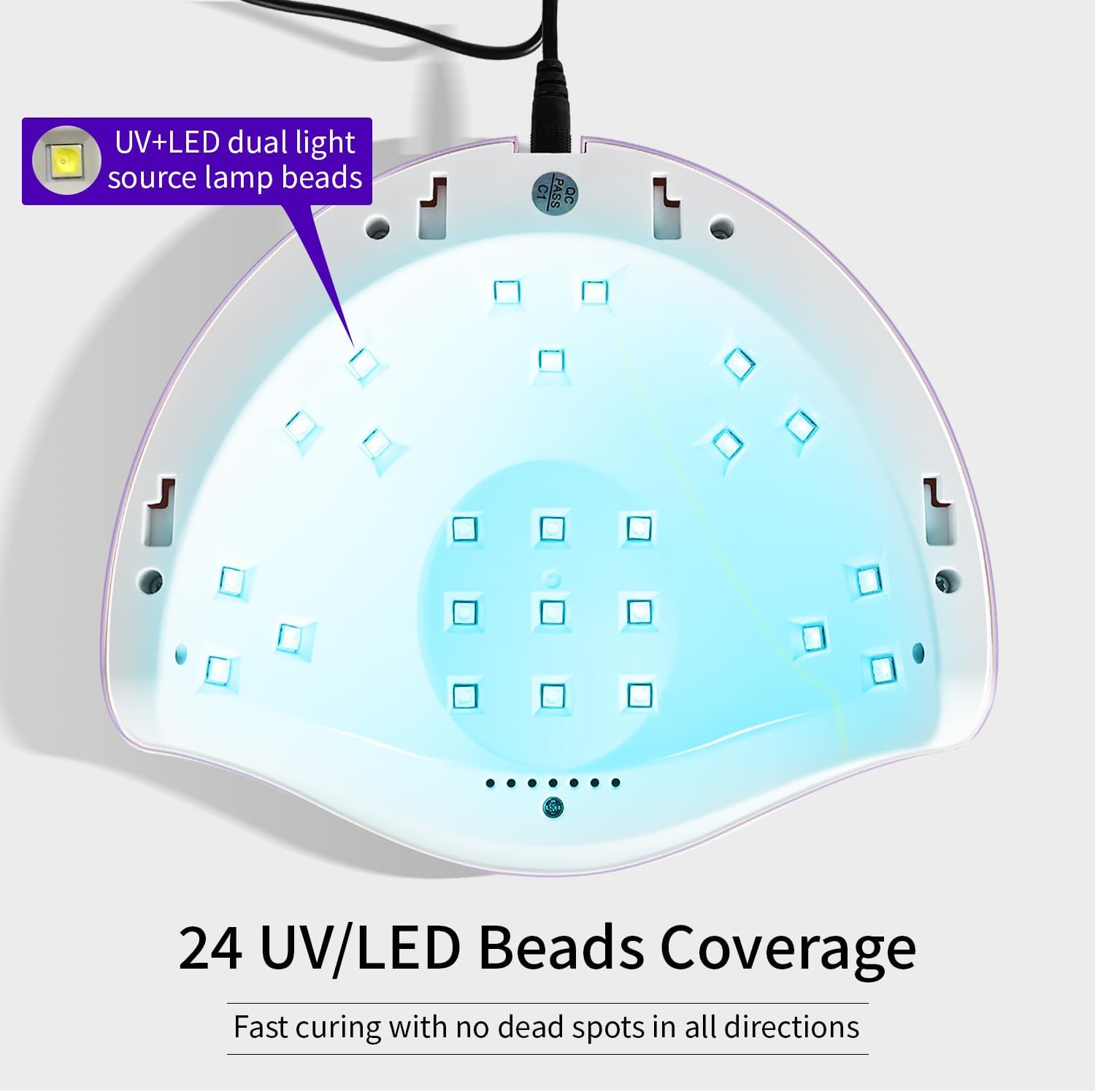 JODSONE purple UV LED nail lamp with LCD and automatic sensor - 4