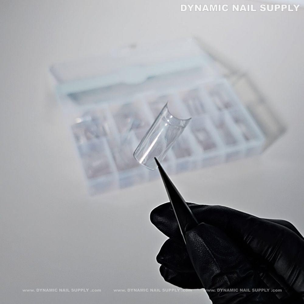 medium square nail tips clear - 10