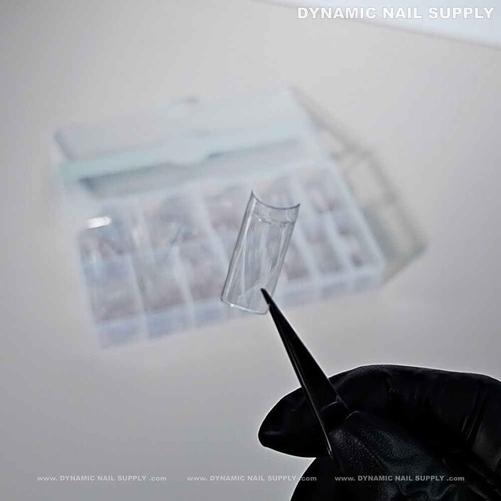 medium square nail tips clear - 12