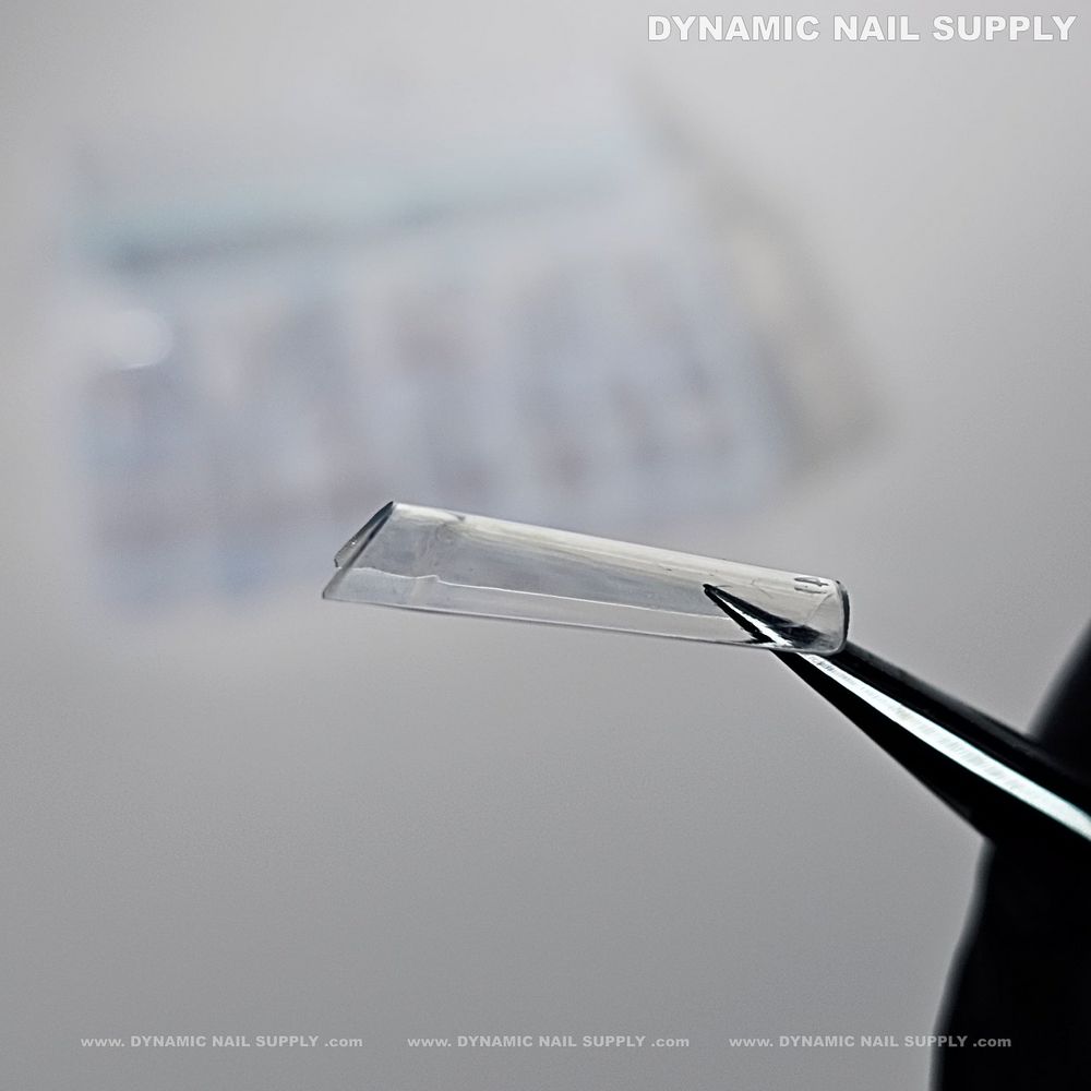 medium square nail tips clear - 17