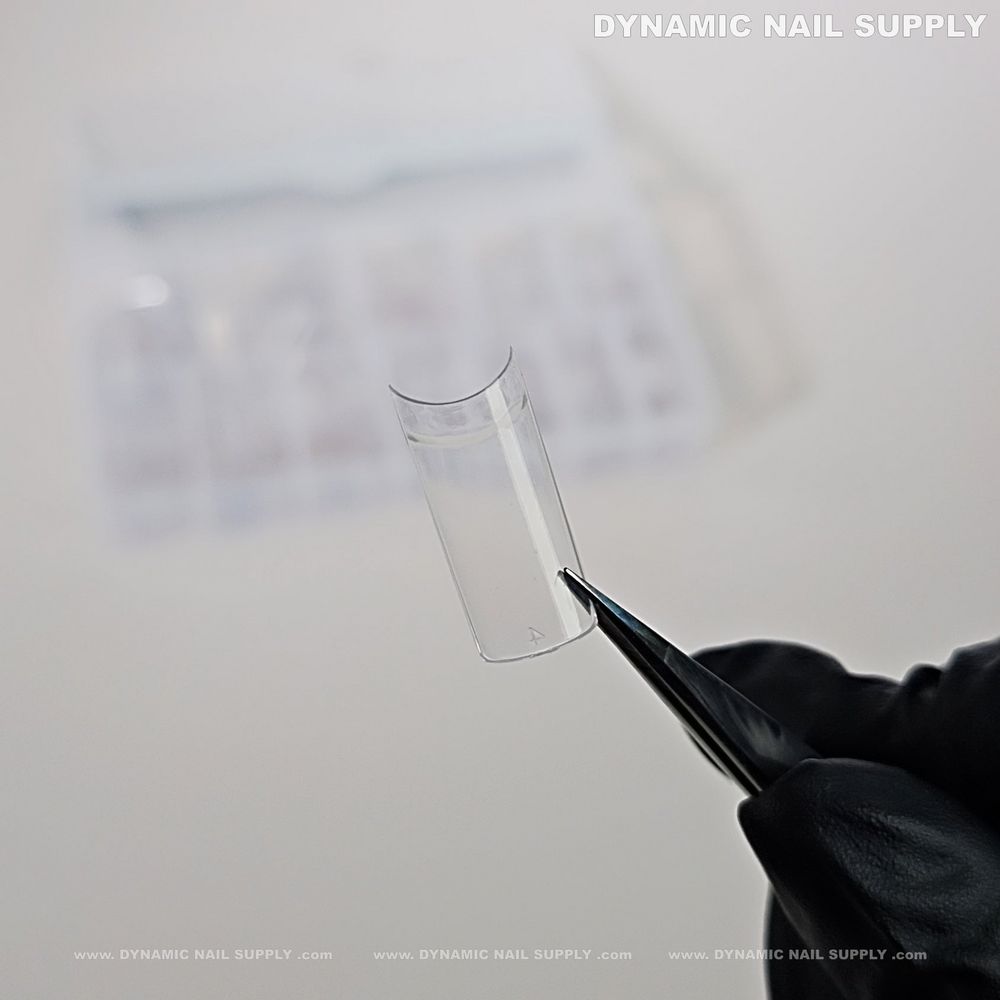 medium square nail tips clear - 5