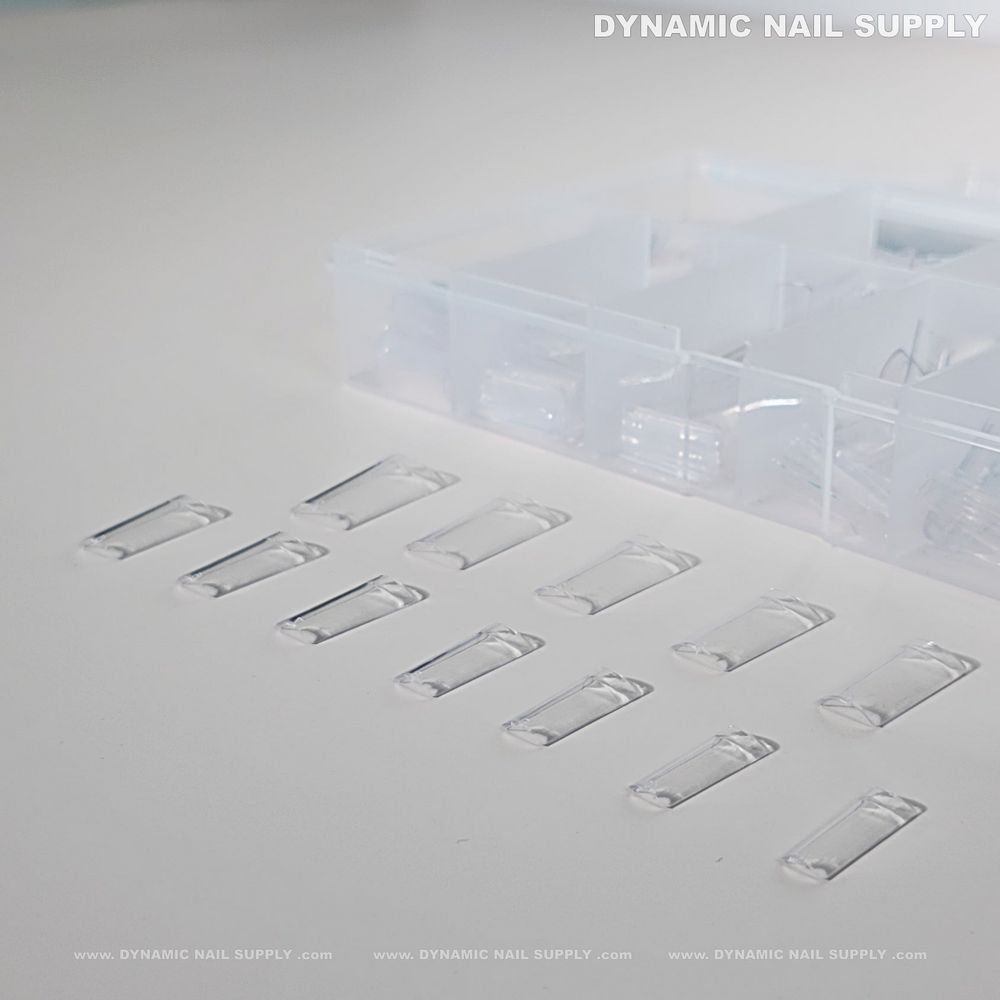 medium square nail tips clear - 7
