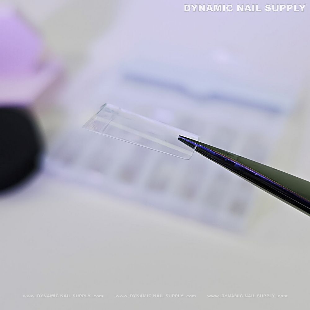 medium square nail tips clear - 9