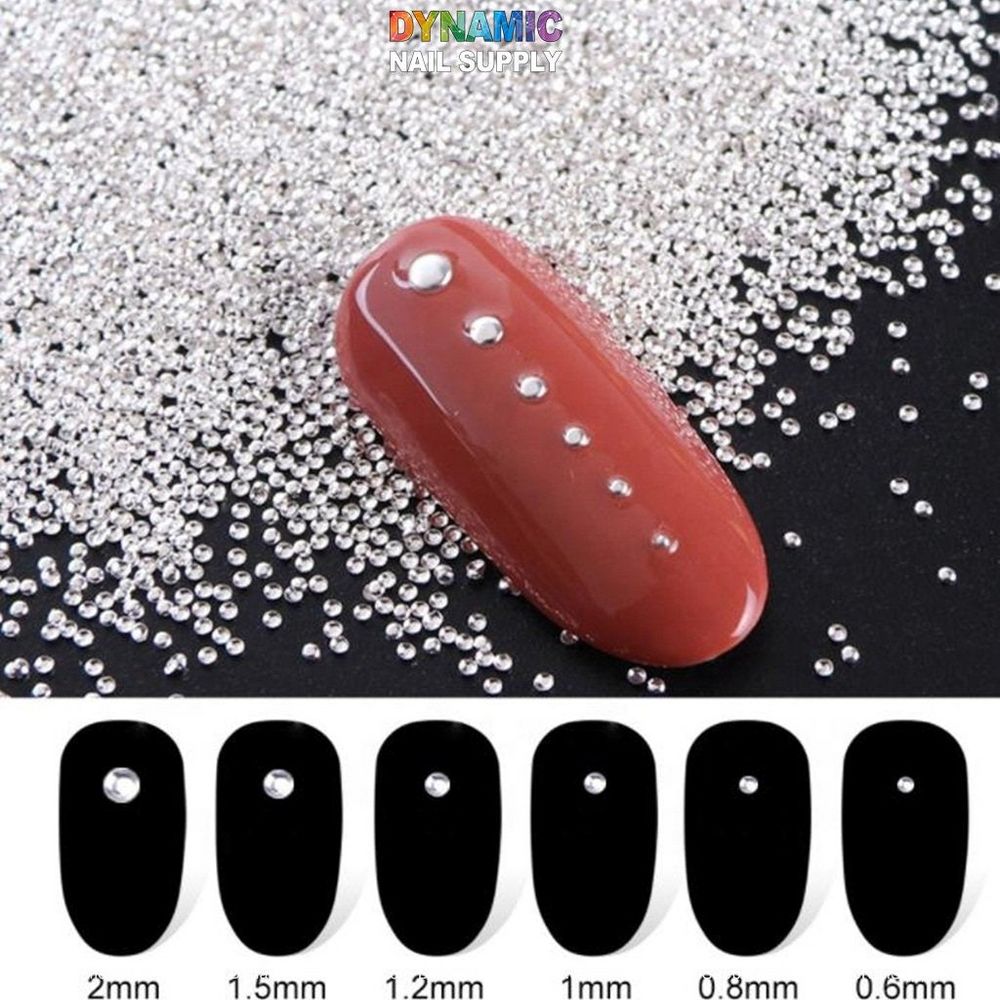 gold and silver mini nail beads pack - 4